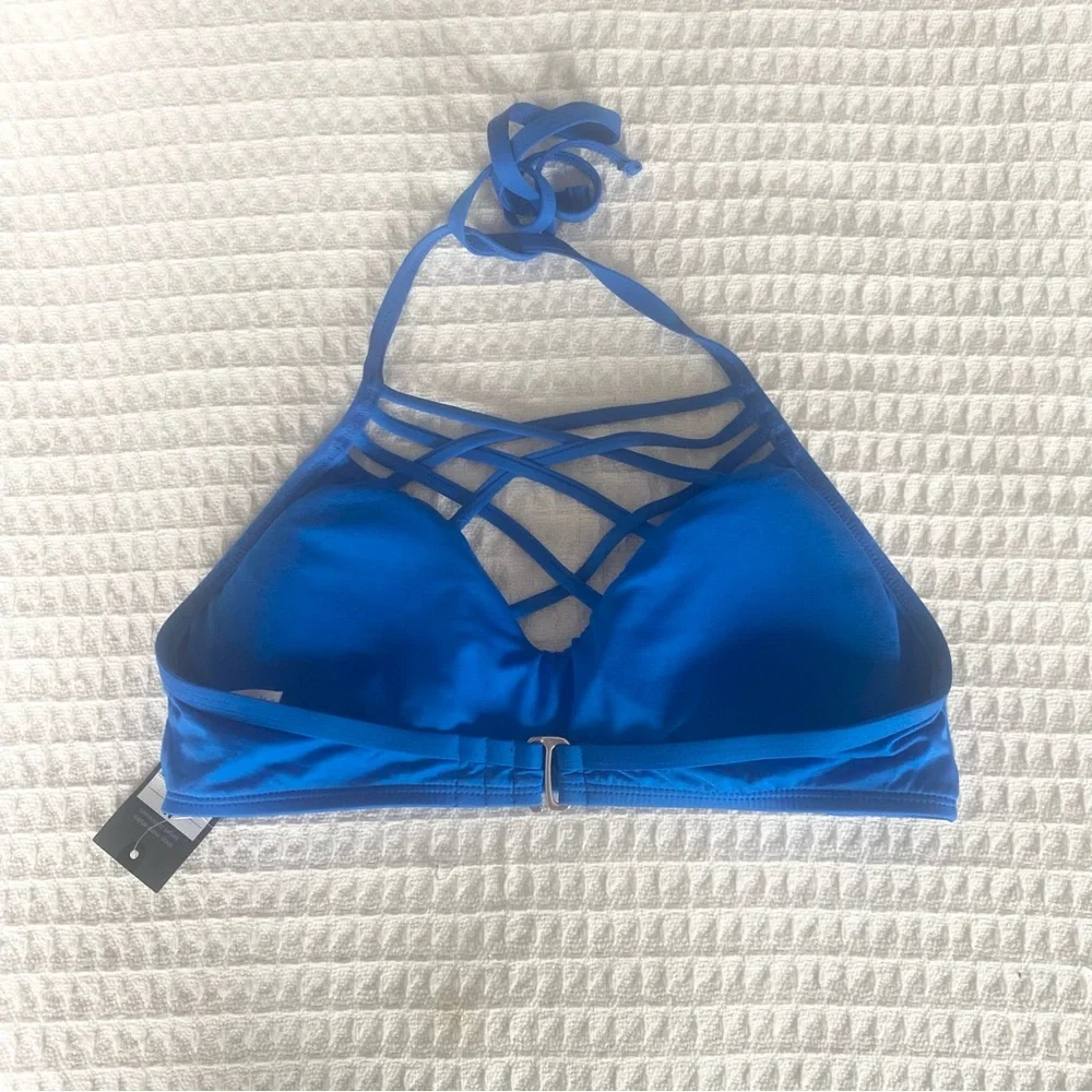 Mossimo royal blue Strappy bikini top size medium NWT
